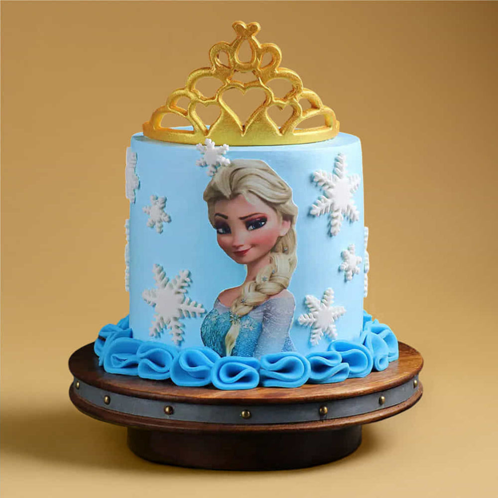 Frozen Princess Theme Cake