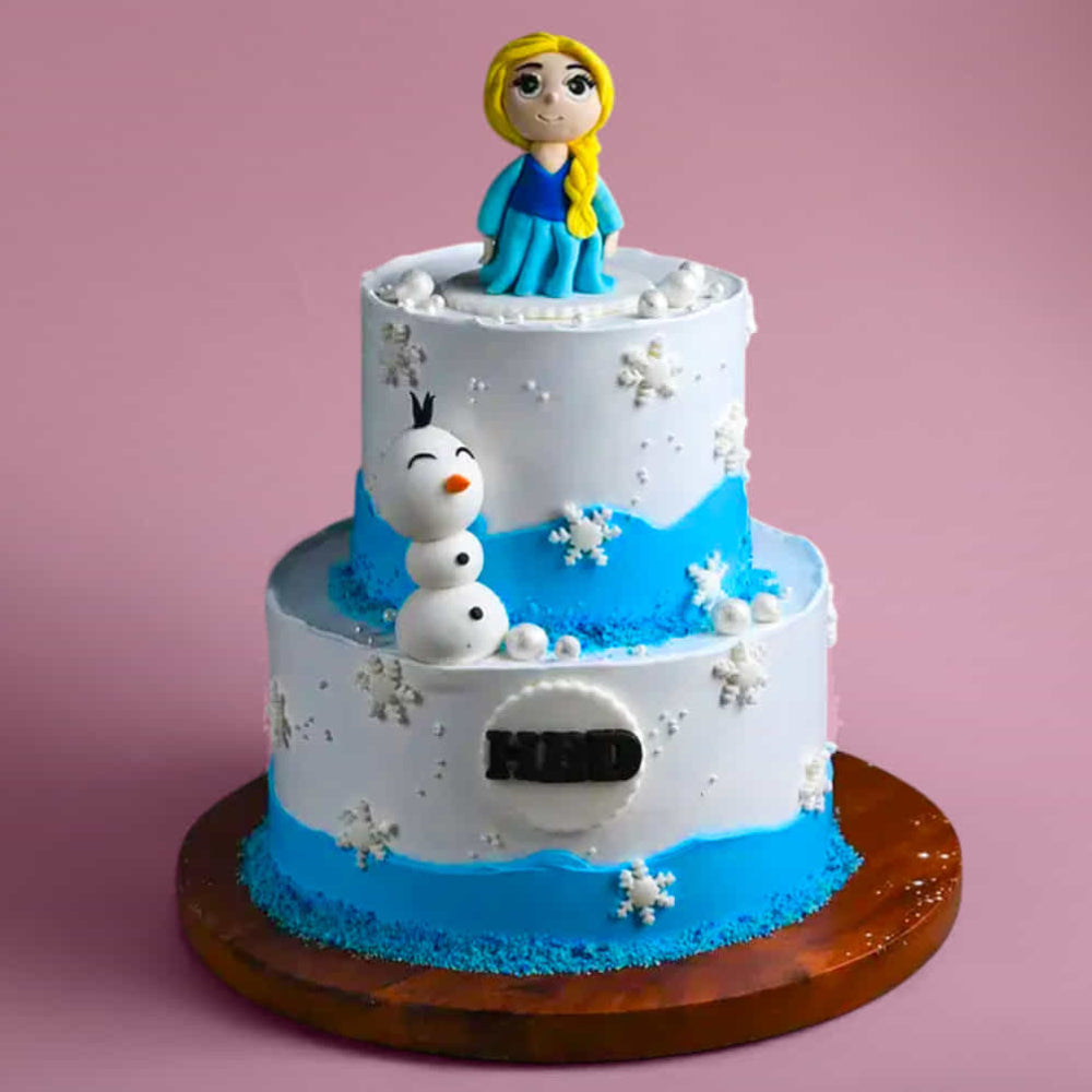 Two-Tier Frozen Theme Cake