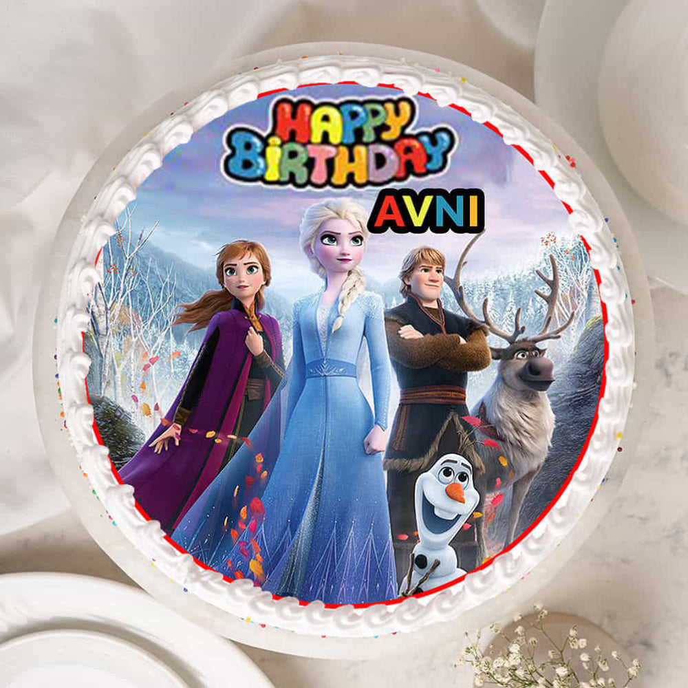 Frozen Birthday Photo Cake
