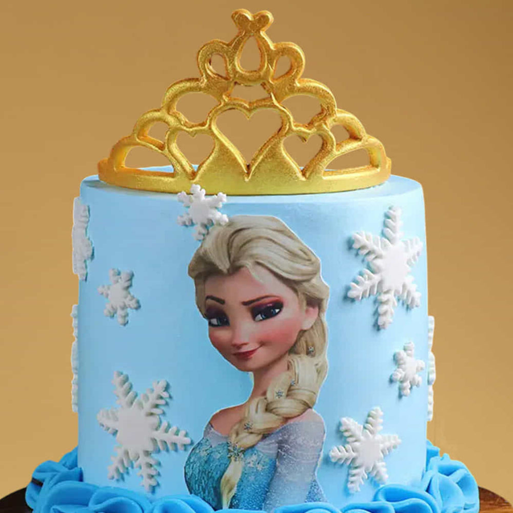 Frozen Princess Theme Cake