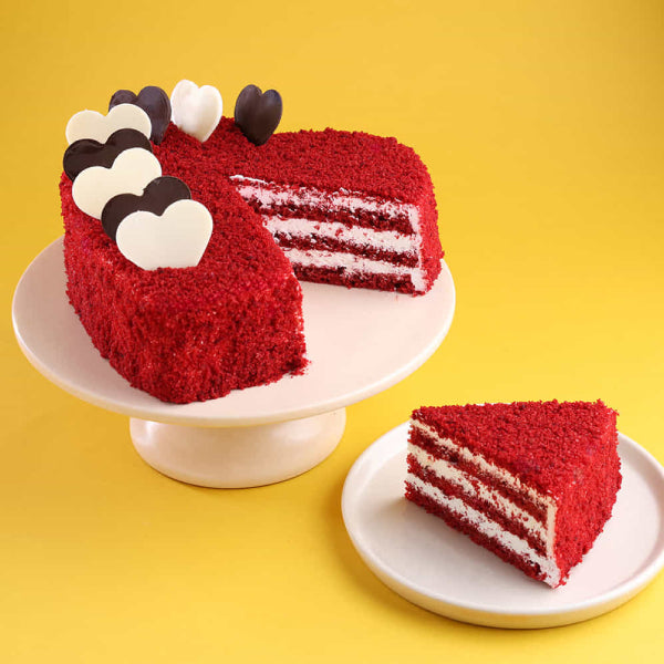 Red Velvet Heart Shape Cake
