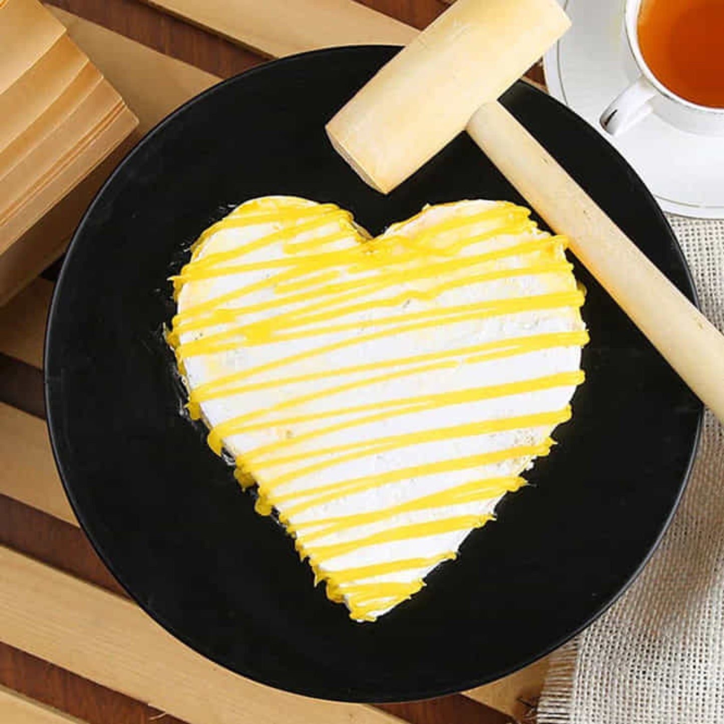 Heart Shaped Pineapple Pinata Cake