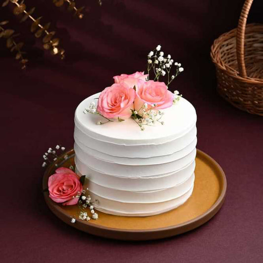Roses Vanilla Cream Cake