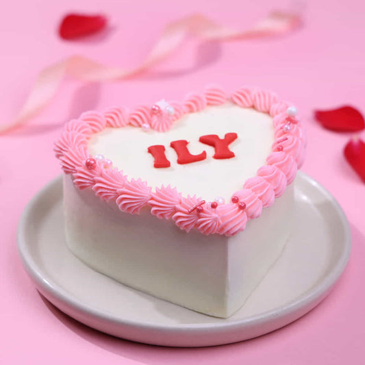 ILY Heart Bento Valentine Cake