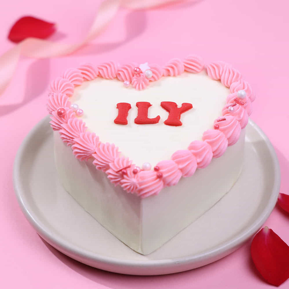 ILY Heart Bento Valentine Cake