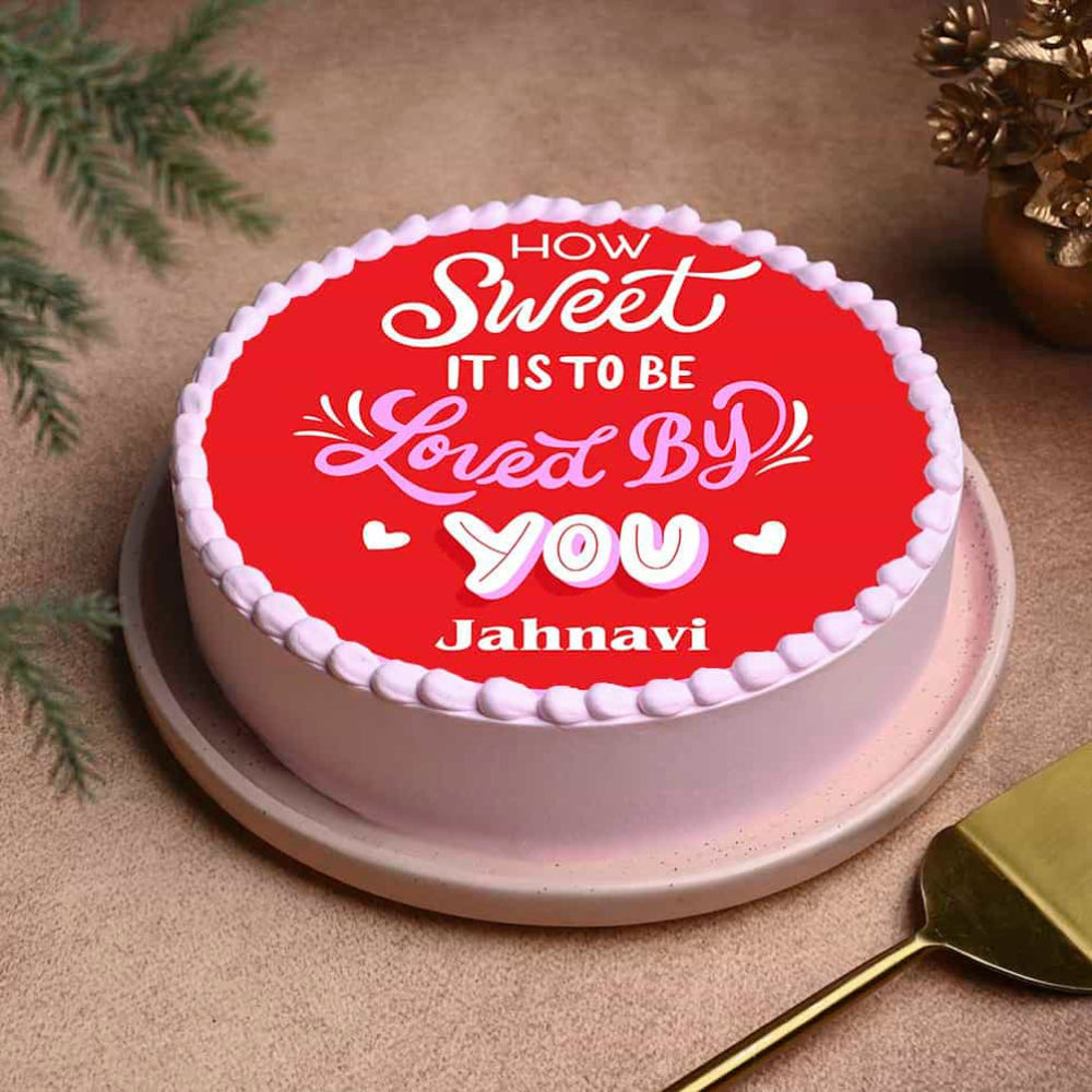 Sweet Love Valentines Cake