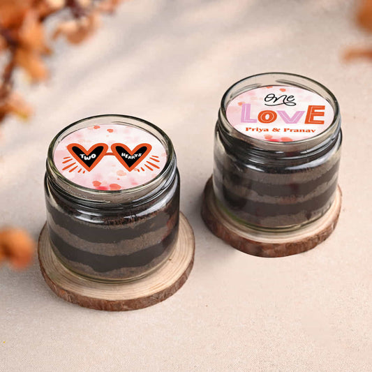 Blissful Valentine Chocolate Jar Duo
