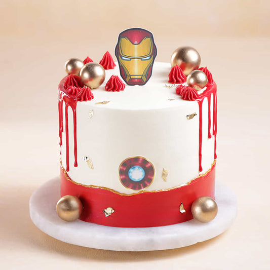 Marvel Iron Man Theme Cake