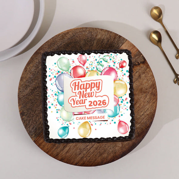 Happy New Year Theme Cake