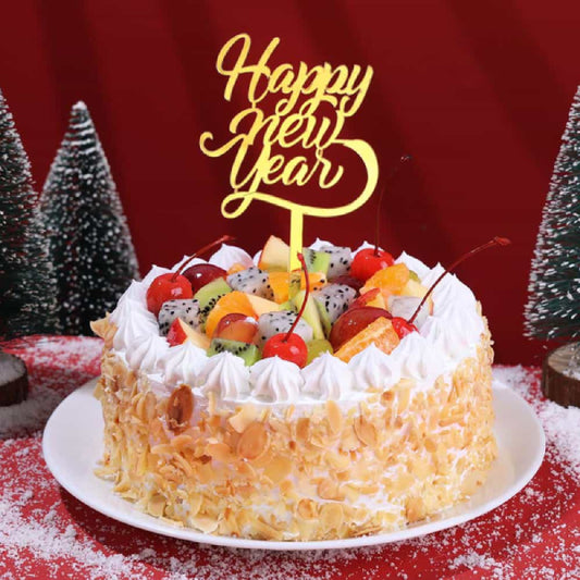 Almond N Fruits New Year Cake