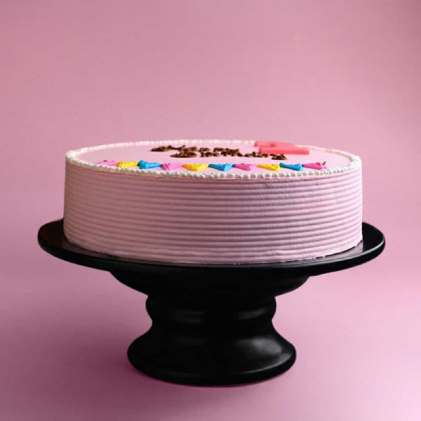 First Birthday Pastel Cream Cake