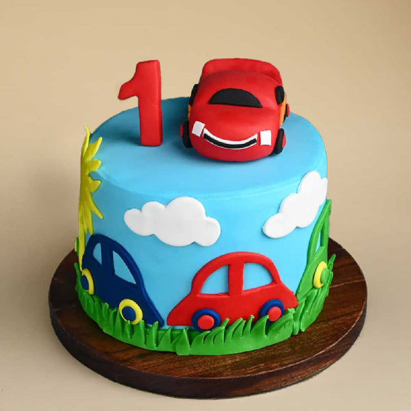 Birthday Car Theme Cake