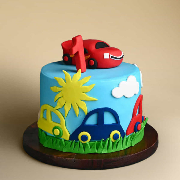 Birthday Car Theme Cake