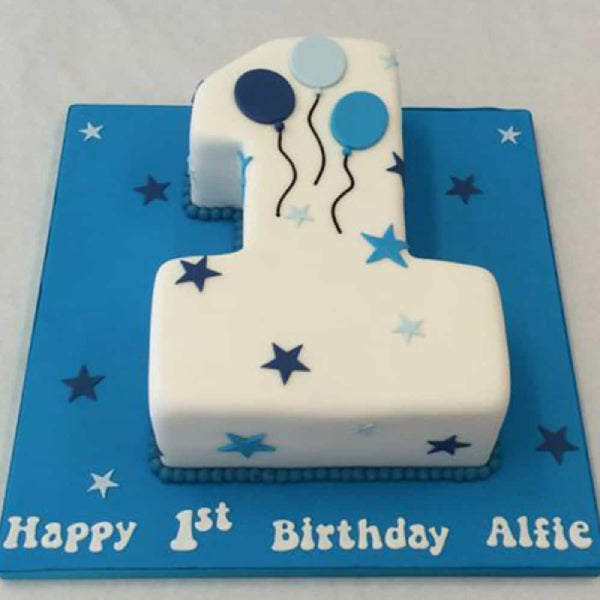 Starry Number One Cake
