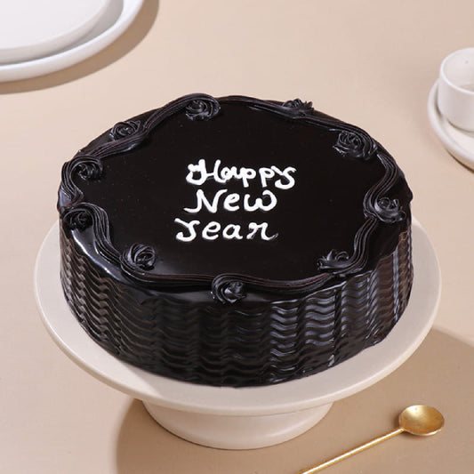 Happy New Year Choco Truffle Cake