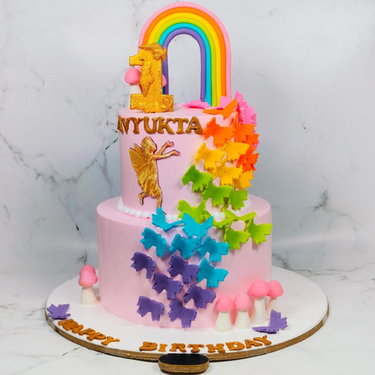 Butterfly Rainbow Designer Cake