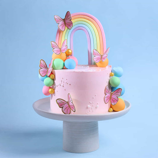 Butterfly Rainbow Theme Cake