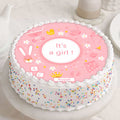 Baby Girl Shower Photo Cake