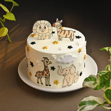 Jungle Safari Cream Cake