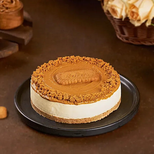 Lotus Biscoff Baked Cheesecake