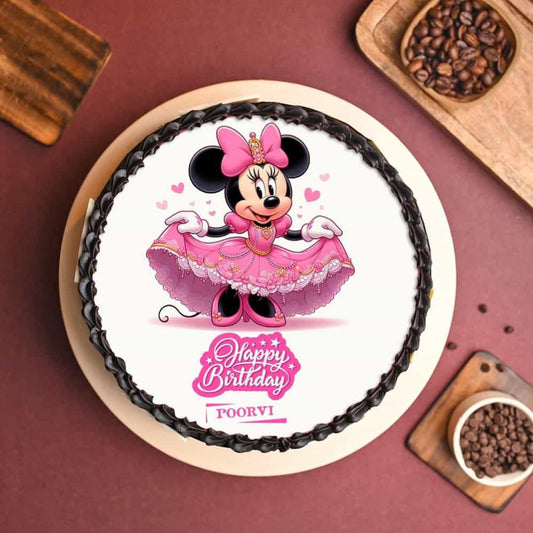 Mini Mouse Birthday Photo Cake