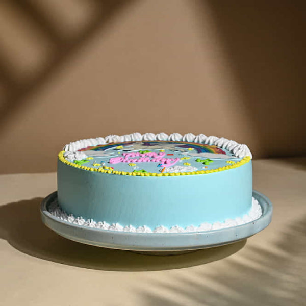 Rainbow Unicorn Theme Cake