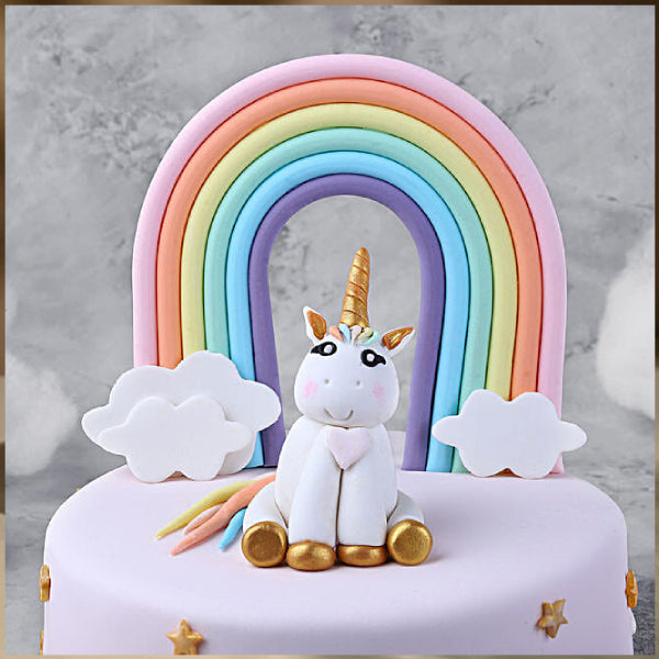 Unicorn Theme Fondant Cake