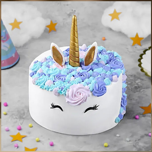 Colorful Unicorn Theme Cake
