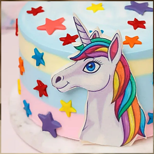 Unicorn Stars Theme Cake