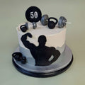 Dumbbells Loaded Gym Theme Cake