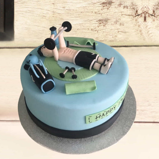 Fitness Frenzy Gym Cake