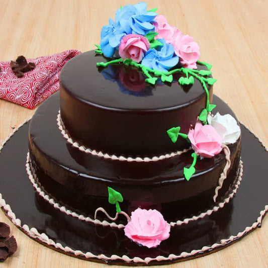 2 Tier Chocolate Cream Cake