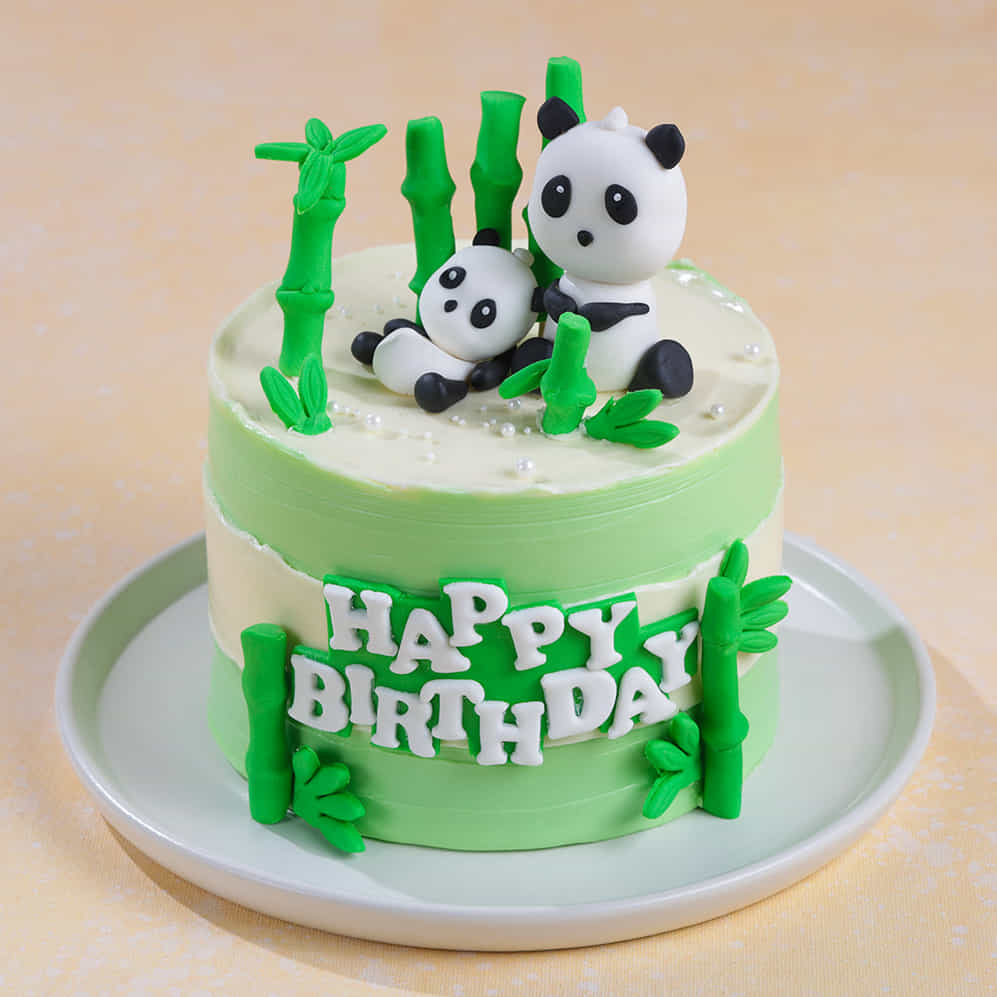 Panda Theme Birthday Cake