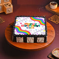 Rainbow Birthday Photo Cake