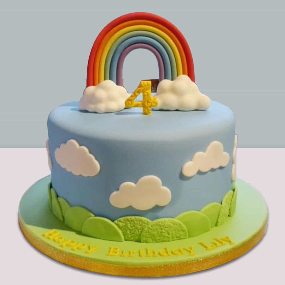 Rainbow Delight Theme Cake