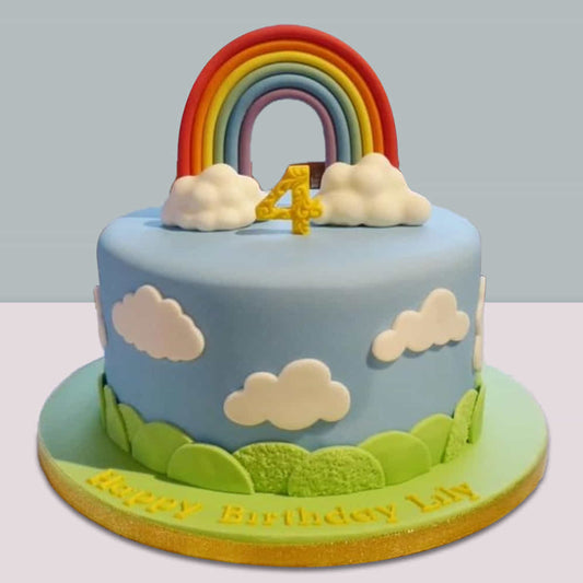 Rainbow Delight Theme Cake
