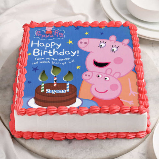 Peppa Pig Birthday Theme Cake