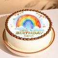 Rainbow Joy Birthday Theme Cake
