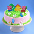 Peppa N George Garden Joy Theme  Cake