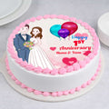 First Wedding Anniversary Photo Cake
