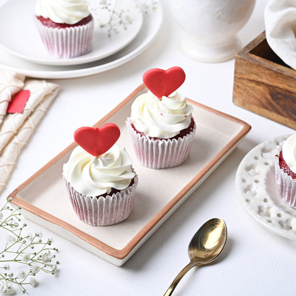 Valentine Red Velvet Cupcake Duo
