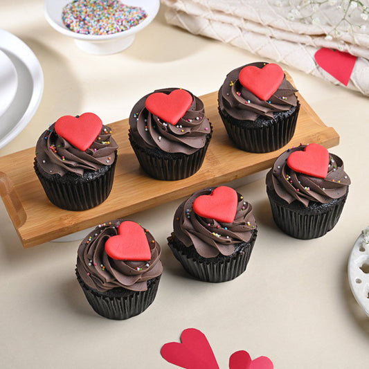 Valentine Heart Chocolate Cup Cakes
