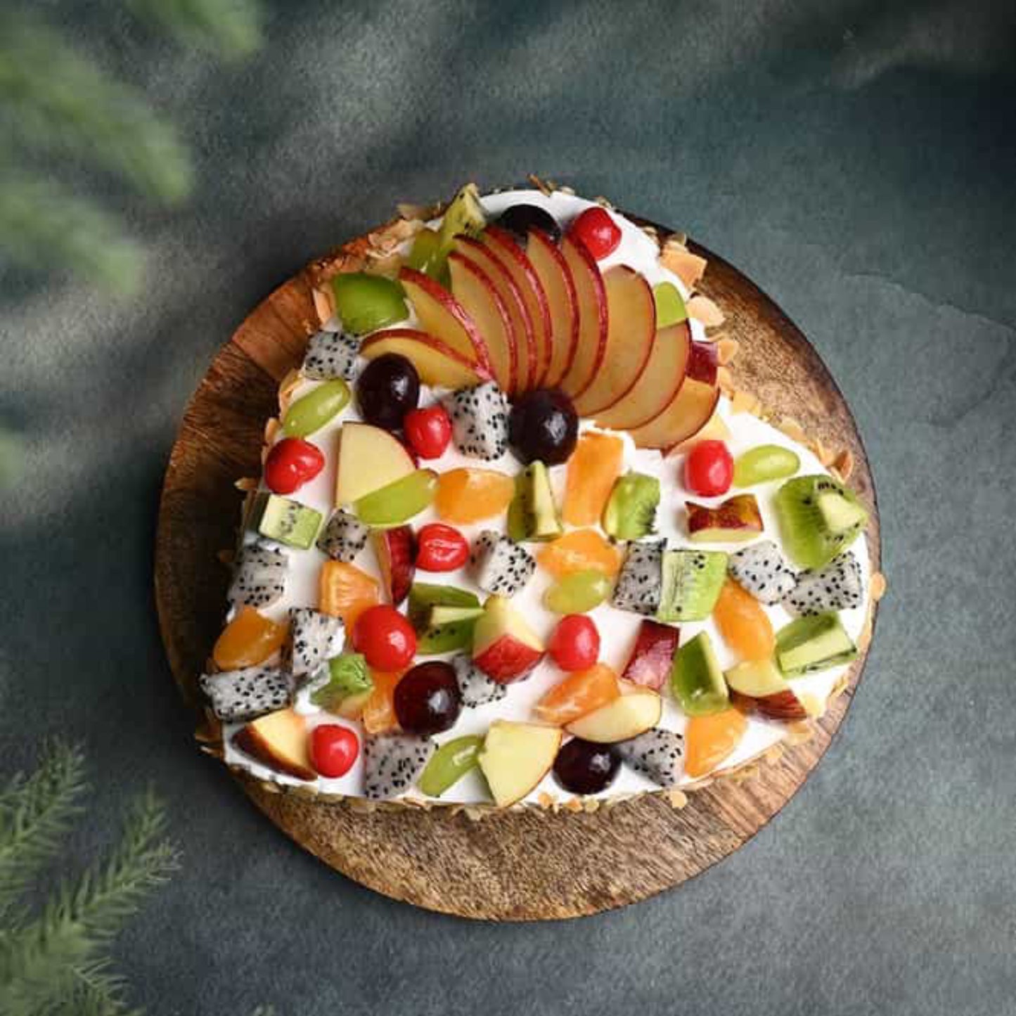 Heart Shape Almond Fruit Cake