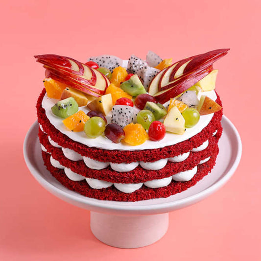 Red Velvet Fruit Cake