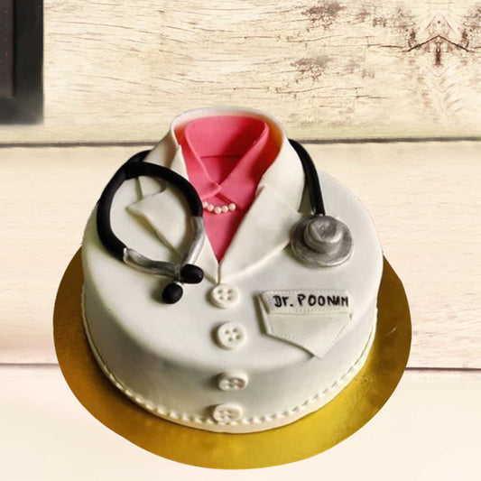 White Coat Doctor Theme Cake