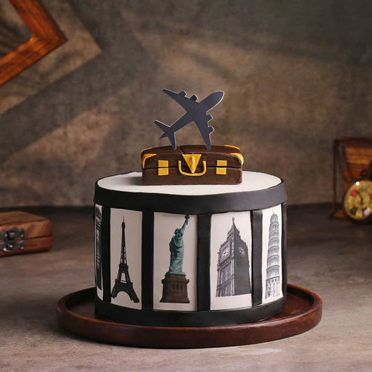 Bon Voyage Farewell Theme Cake