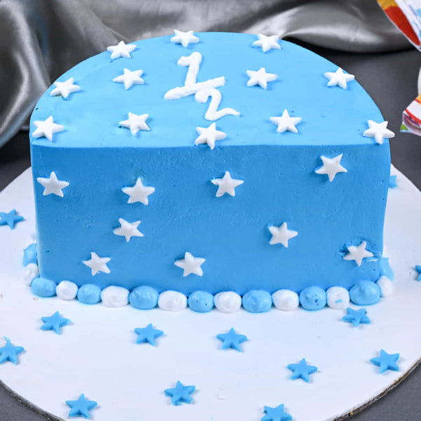 Starry Half Birthday Cake