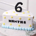 6th Month Birthday Vanilla Cake