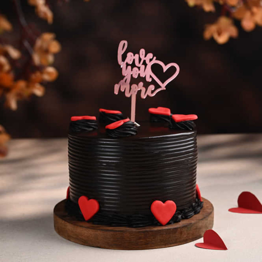 Chocolate Cake With Love More Topper