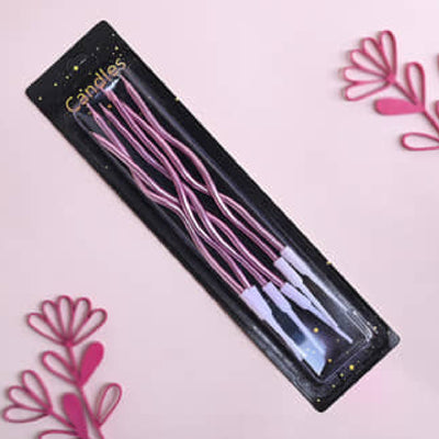 Zig Zag Tall Candle Set of 6